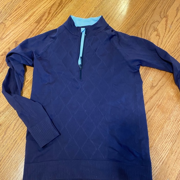 Southern Tide Women's Nautical Navy Cable Knit Quarter-Zip medium - Picture 2 of 5